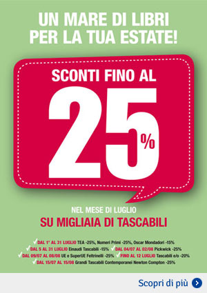 Tascabili fino al 25%