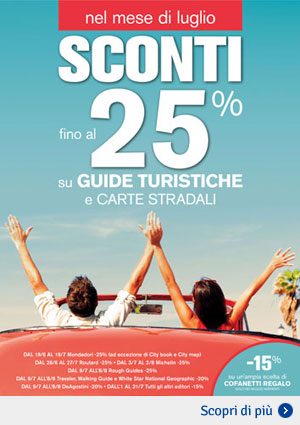 Guide turistiche e carte stradali fino al 25%