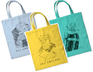 In regalo una borsa con i disegni di Tullio Pericoli acquistando 2 libri tascabili Adelphi