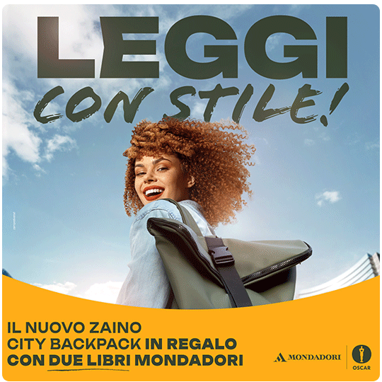 Il nuovo zaino City Backpack in regalo con due libri Mondadori